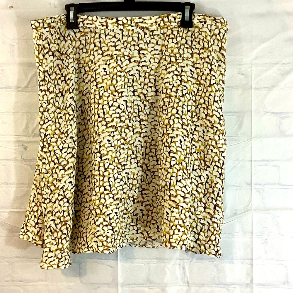 Banana Republic abstract print mini skirt Sz XL